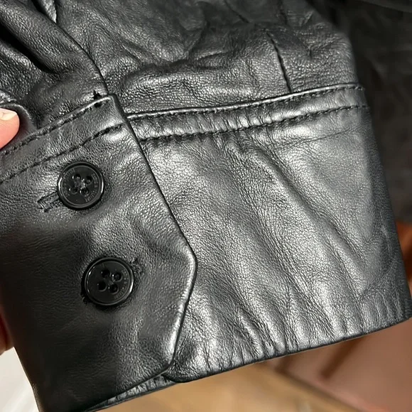 Zadig & Voltaire Leather Crinkled Shirt - Picture 8 of 8